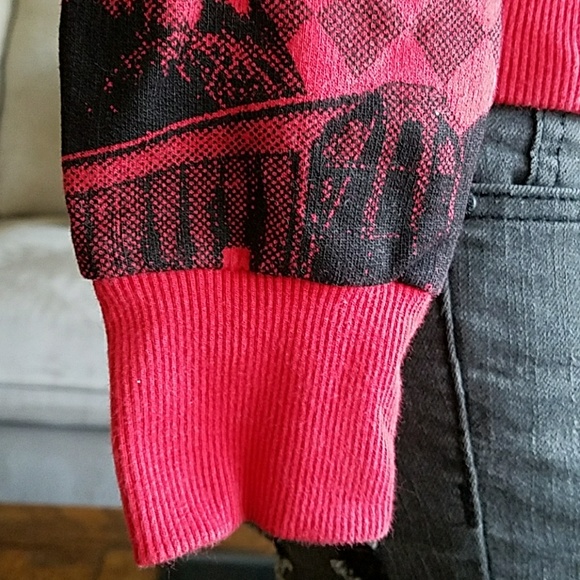 H&M RED HOODIE W/ BUTTERFLIES - Picture 7 of 8